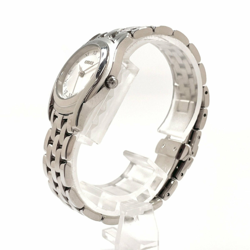 GUCCI 5500L 手錶 不鏽鋼/不鏽鋼 銀色石英錶盤 女款-1