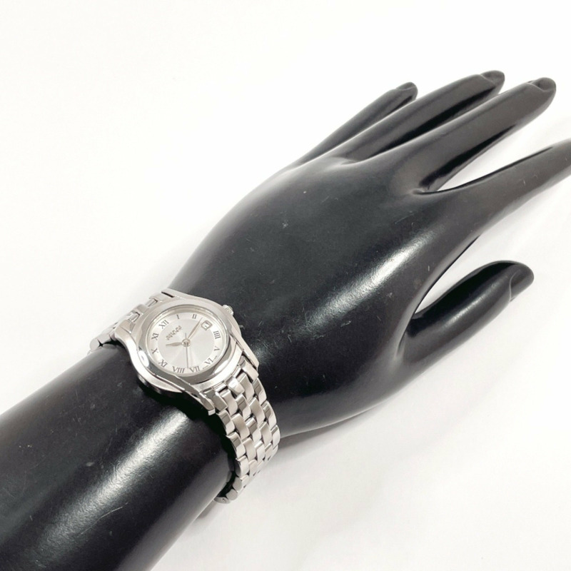 GUCCI 5500L 手錶 不鏽鋼/不鏽鋼 銀色石英錶盤 女款-8