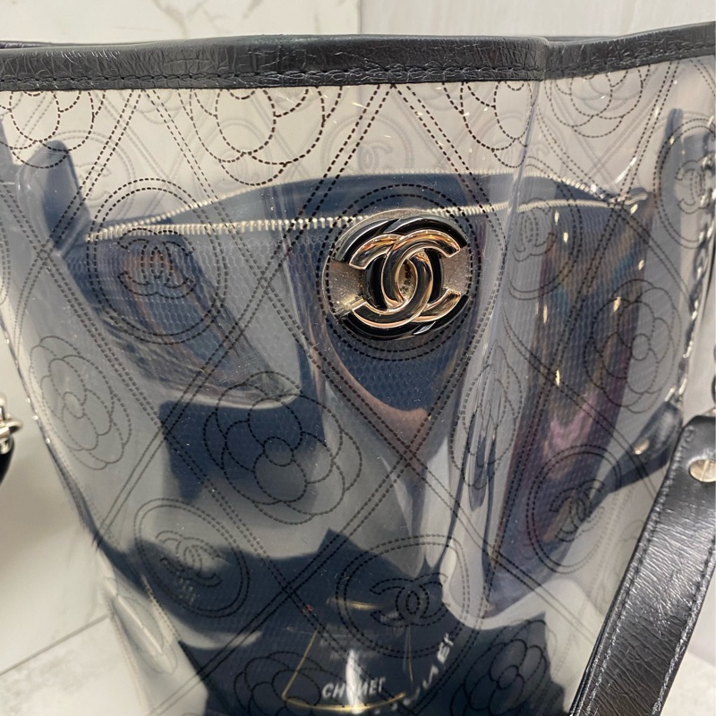 CHANEL |Pre-Owned PVC Camellia 水桶包-11