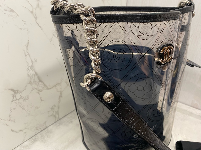 CHANEL |Pre-Owned PVC Camellia 水桶包-14