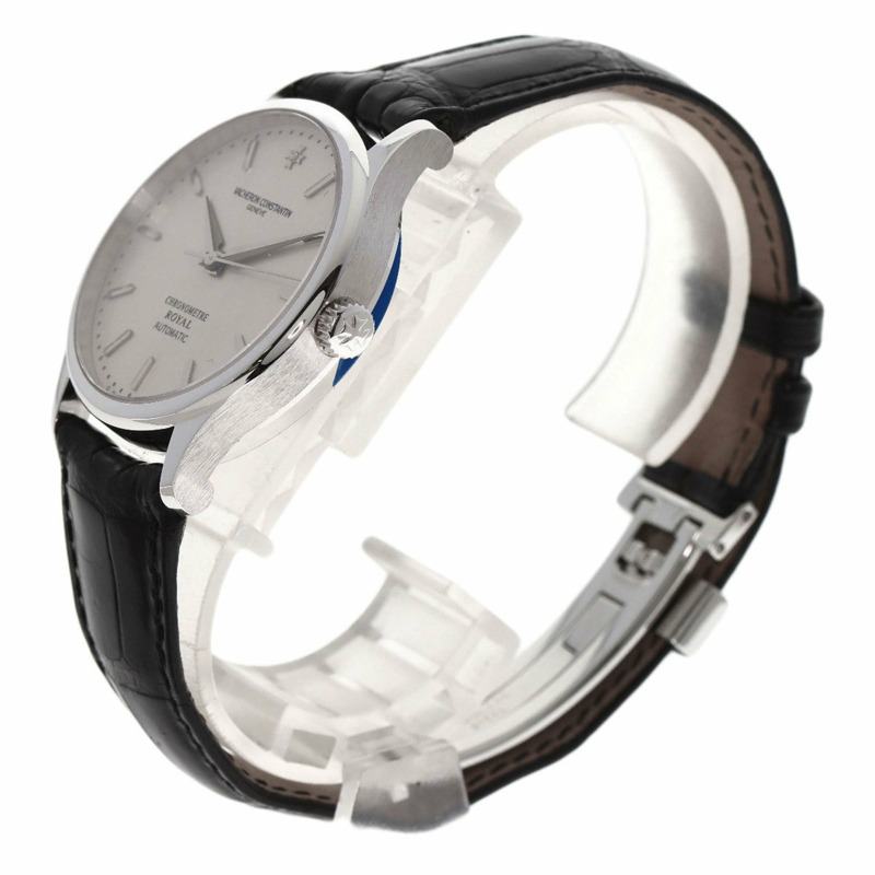 江詩丹頓 47021 000G 8653 Chronometer Royale 鑽石腕錶 18K 白金 皮革 男士 VACHERON CONSTANTIN-1