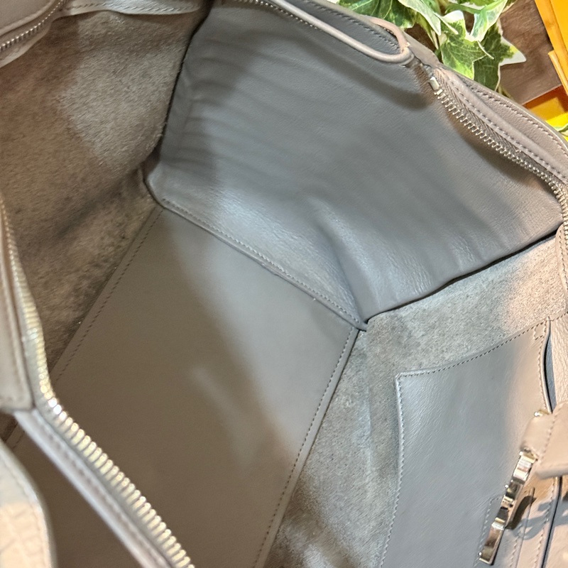 時尚的慵懶感 YSL裡外全皮革 大象灰 手提/斜背包 高級隨性的時尚風格-14