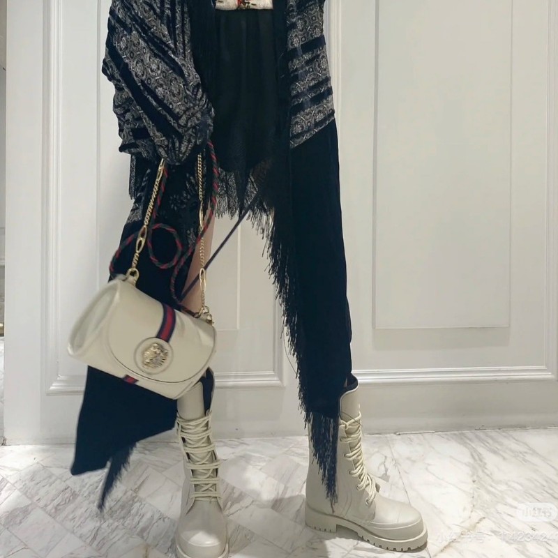 DIOR 白色 馬丁靴 雨靴 防水 9新-2