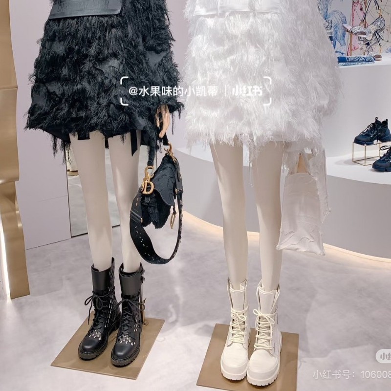 DIOR 白色 馬丁靴 雨靴 防水 9新-3