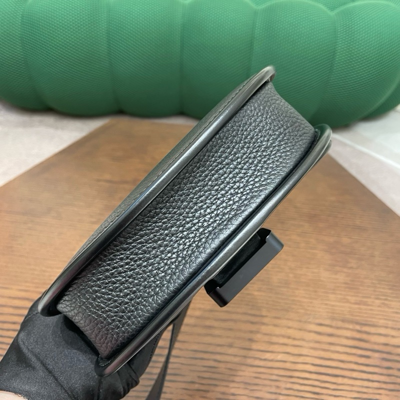 Dior迪奧gallop全皮黑色男士郵差包斜挎包-5