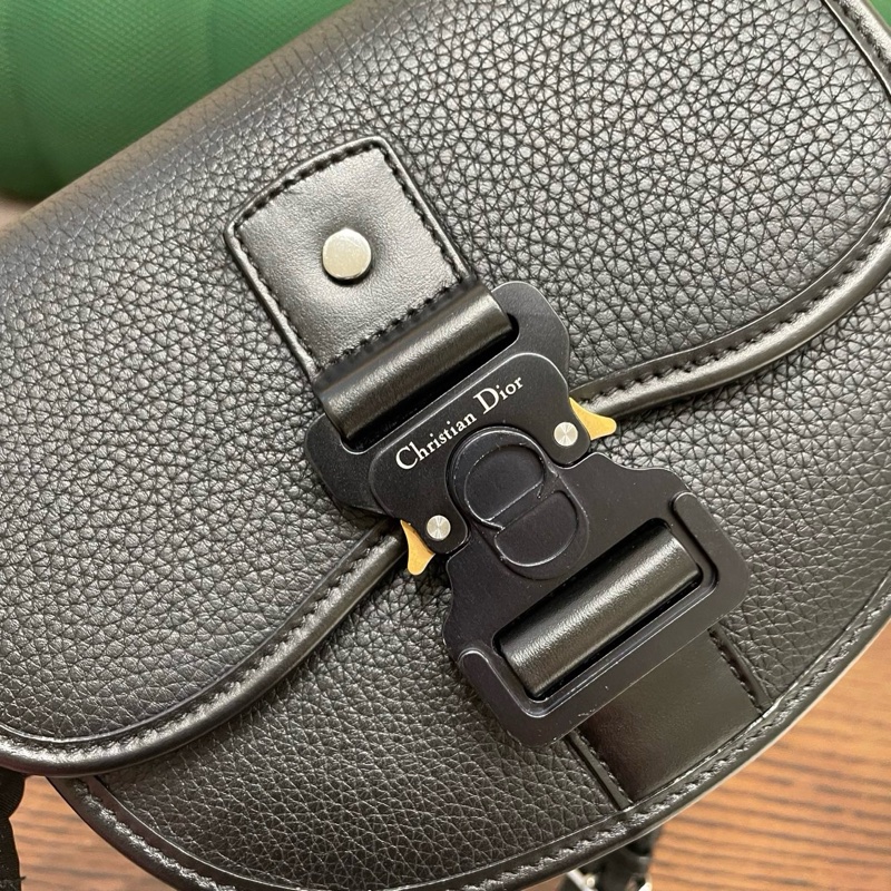 Dior迪奧gallop全皮黑色男士郵差包斜挎包-6