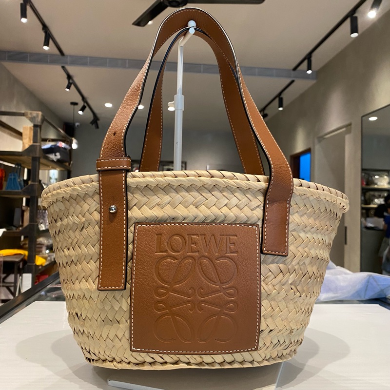 LOEWE Basket Bag小號草編包/小編織籃-0