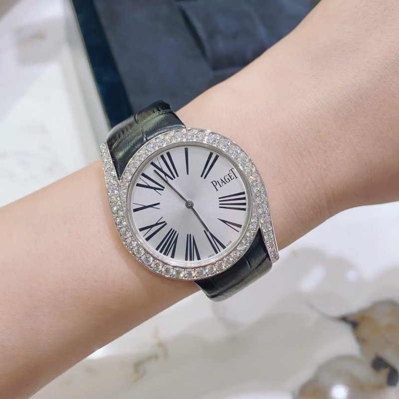 伯爵Limelight Gala系列G0A39166白金原鑽38mm石英女表-3
