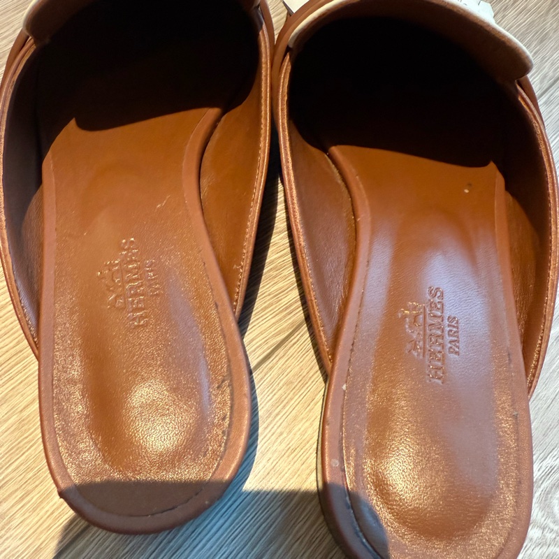 💖Hermes 流蘇 穆勒鞋💖 38號 棕色 ✨不議價✨-2