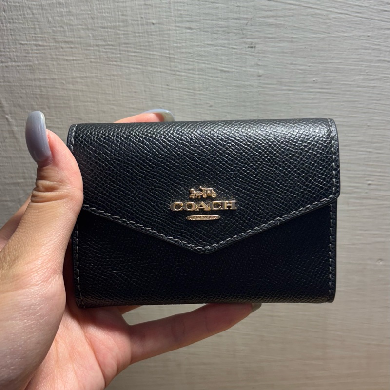 coach黑色零錢包-5