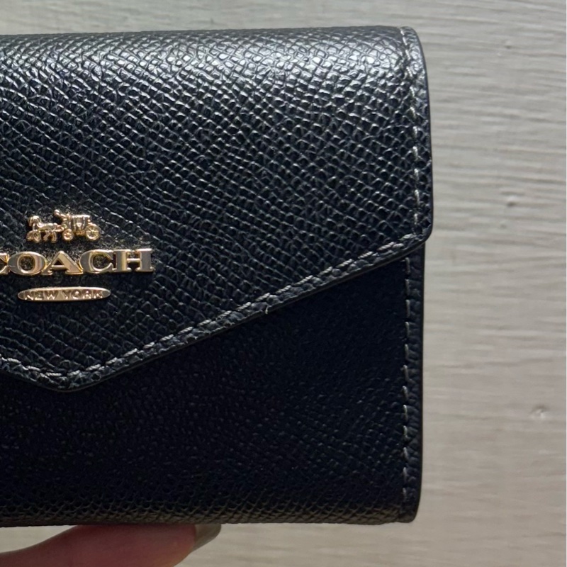 coach黑色零錢包-7