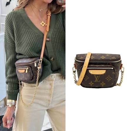 LV bumbag老花小腰包+LV五合一麻將包M44813肩帶&零錢包-6