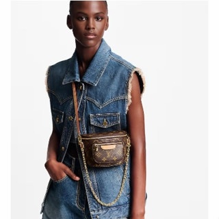 LV bumbag老花小腰包+LV五合一麻將包M44813肩帶&零錢包-11