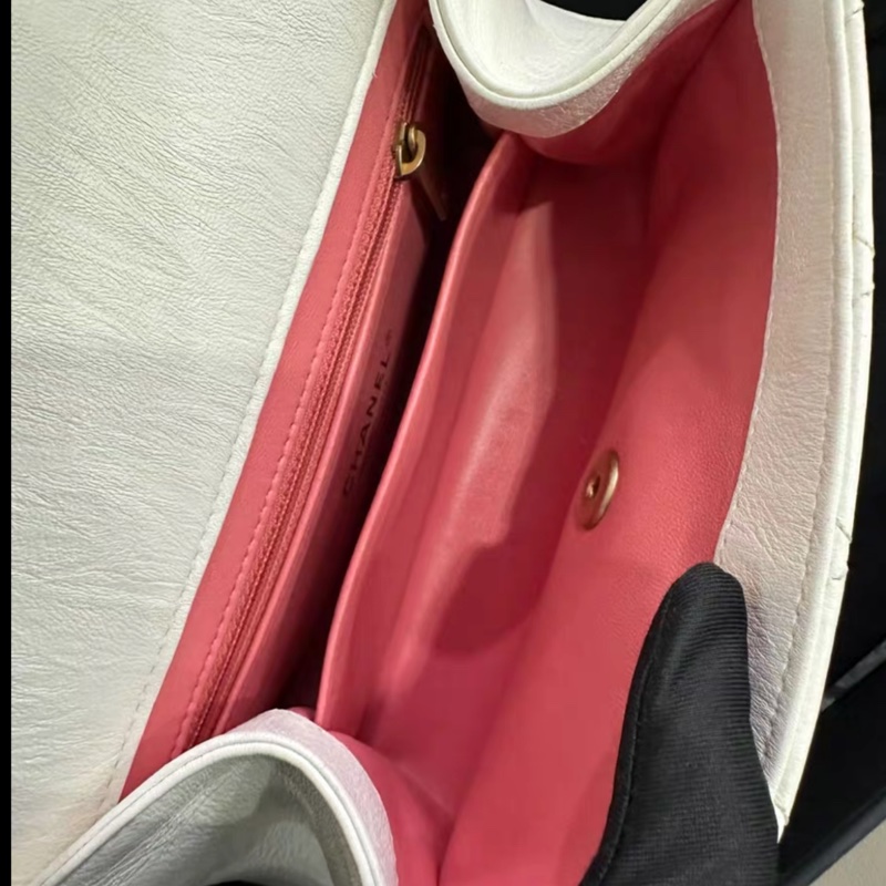 Chanel • Coco Handle 經典白金褶皺羊皮翻蓋包 全配💖-7