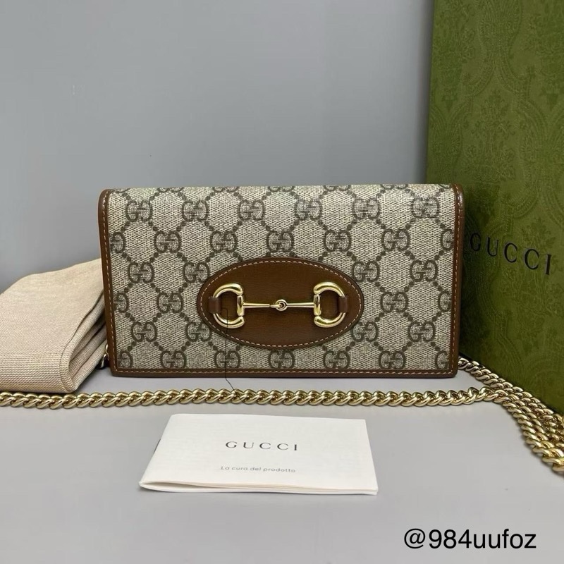 Gucci 1955 馬銜扣WOC鏈條包-0