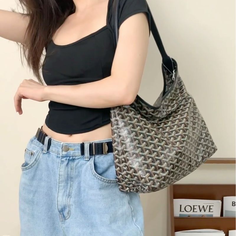Goyard hobo腋下托特包 🈶購證 #帆布拼牛皮抗壓皮革 #耐操耐用大容量巨好裝-2