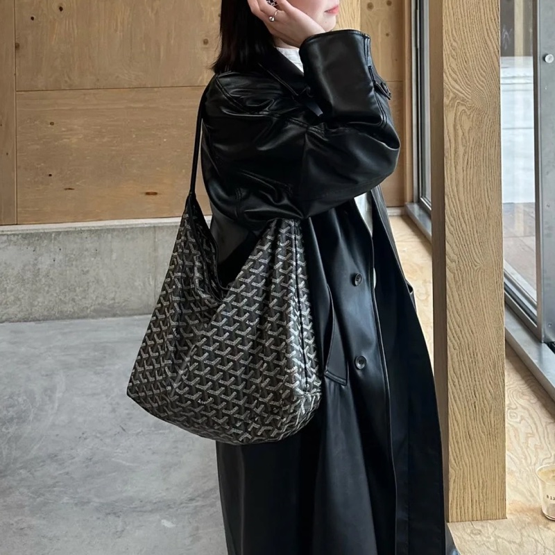 Goyard hobo腋下托特包 🈶購證 #帆布拼牛皮抗壓皮革 #耐操耐用大容量巨好裝-3