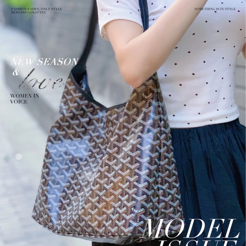 Goyard hobo腋下托特包 🈶購證 #帆布拼牛皮抗壓皮革 #耐操耐用大容量巨好裝-7