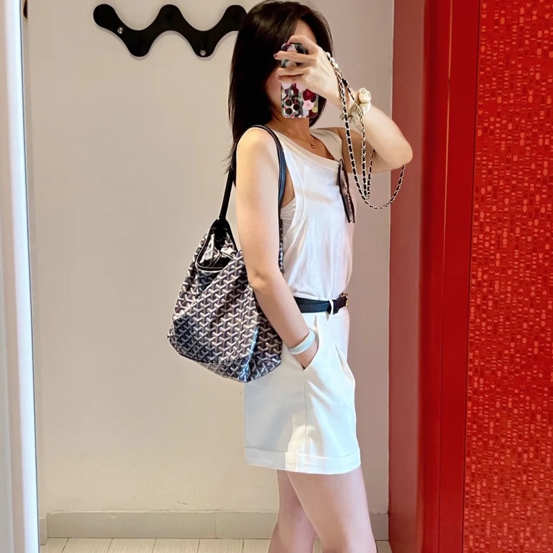 Goyard hobo腋下托特包 🈶購證 #帆布拼牛皮抗壓皮革 #耐操耐用大容量巨好裝-8