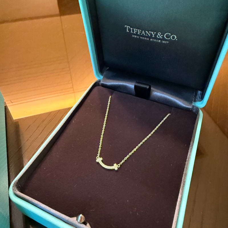 Tiffany  SMILE 微笑項鍊 18k 白金鑽石滿鑽項鍊-1