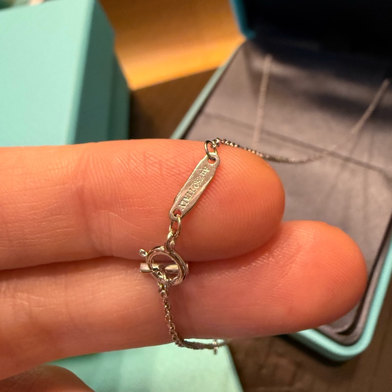 Tiffany  SMILE 微笑項鍊 18k 白金鑽石滿鑽項鍊-6