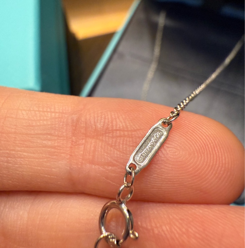 Tiffany  SMILE 微笑項鍊 18k 白金鑽石滿鑽項鍊-7