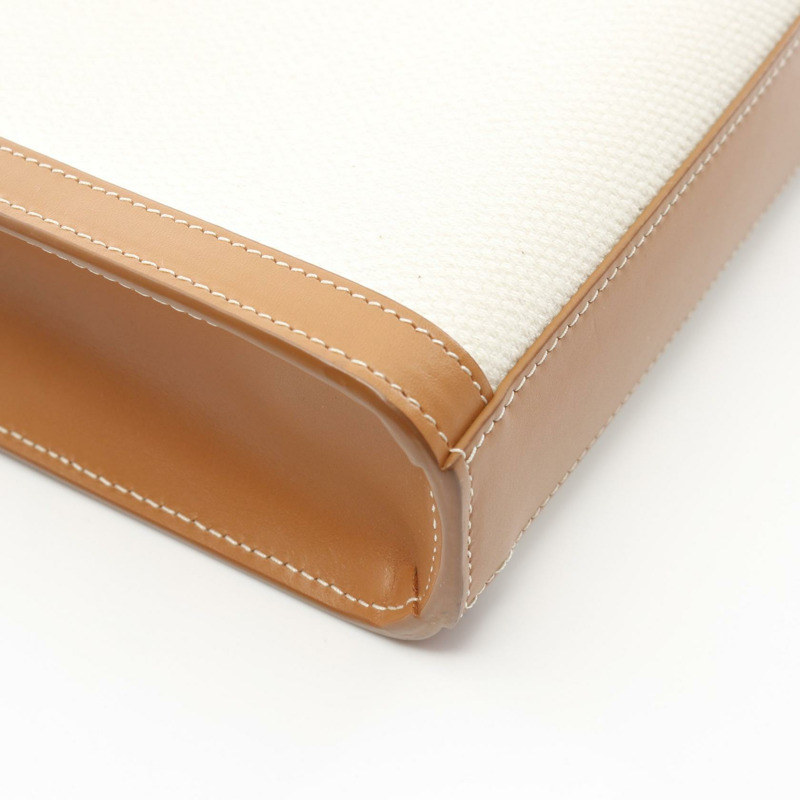 CELINE 迷你垂直 Cabas 手提斜背包 193302 帆布 皮革 天然 二手-5