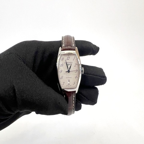 Longines 精鋼藍針優雅系列酒桶自動機械錶L21424732