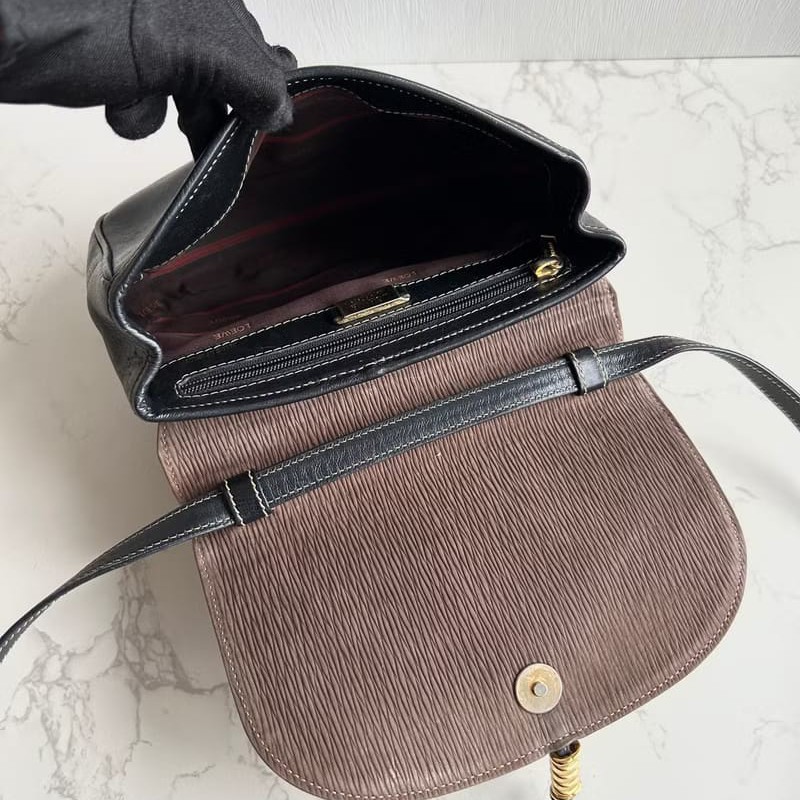 【LA LUNE】絕版中古包 Loewe拼色蛇骨凱莉包 側背包 斜背包 皮革包 單肩包-6