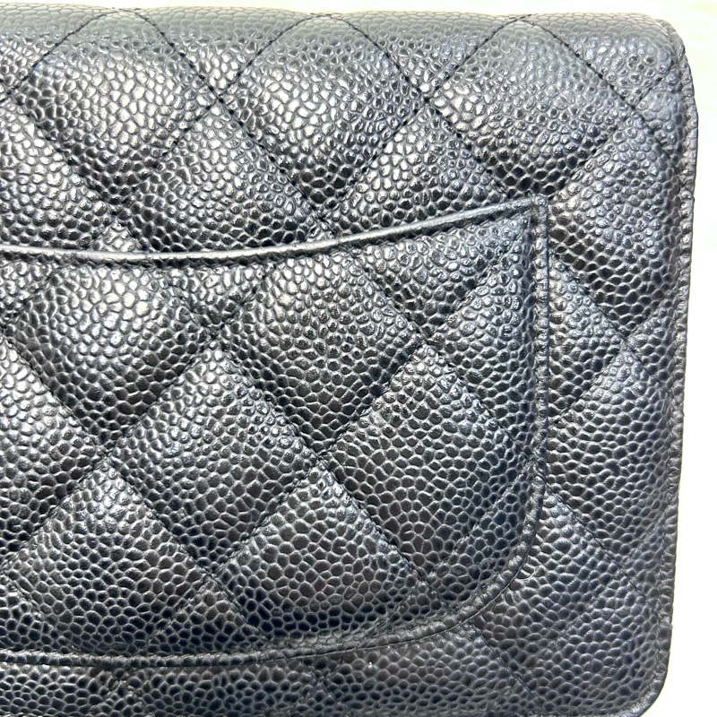 超優惠🖤CHANEL黑金荔枝牛皮菱格紋WOC鏈包/A33814-11