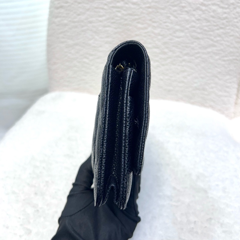 超優惠🖤CHANEL黑金荔枝牛皮菱格紋WOC鏈包/A33814-14