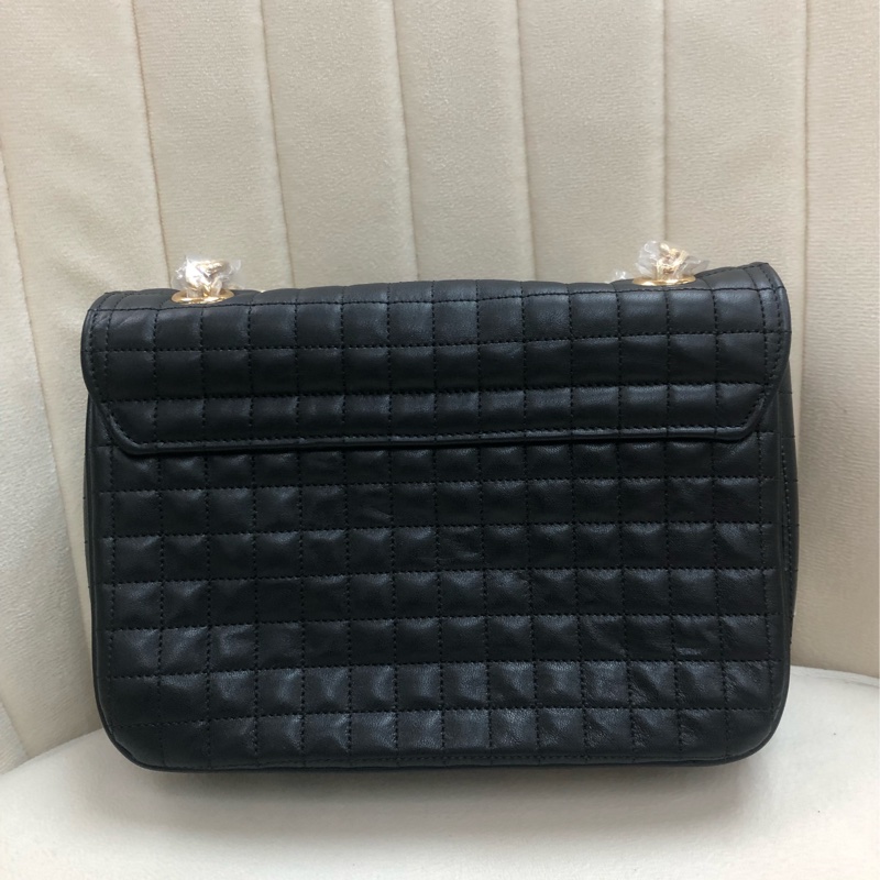 CELINE C Logo 方格牛皮斜孭袋 XA925-2