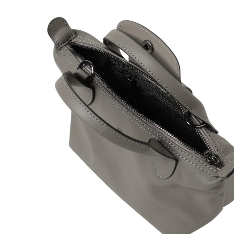 【LONGCHAMP】Le Pliage Xtra XS 牛皮 手提包 肩背包 斜背包 水餃包 灰色 斑鳩色 L1500987P55-1