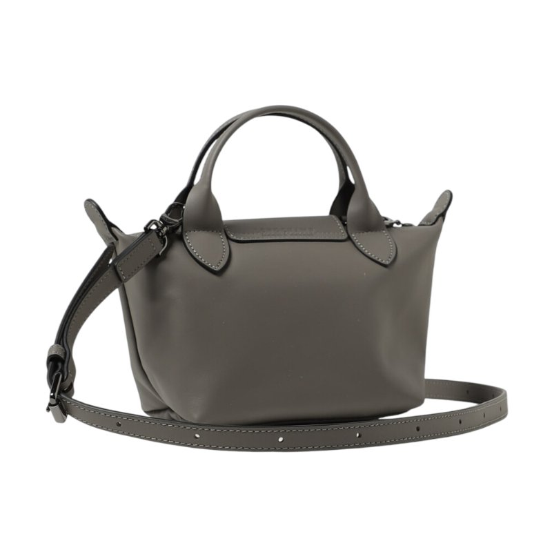 【LONGCHAMP】Le Pliage Xtra XS 牛皮 手提包 肩背包 斜背包 水餃包 灰色 斑鳩色 L1500987P55-4