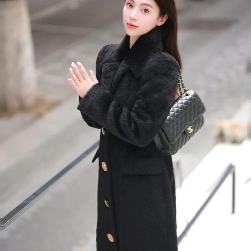 香奈兒CHANEL CF25黑金荔枝紋牛皮鏈條包 單肩斜挎包 中號-4