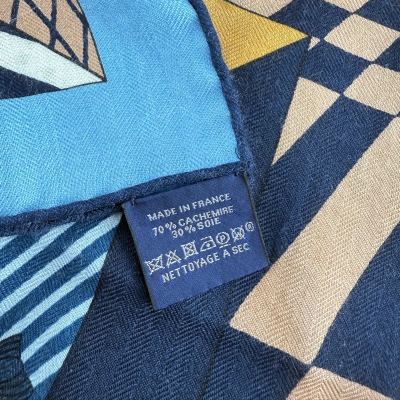 愛馬仕 Hermès  Bandana 140喀什米爾與真絲混紡 「新型大劇院」羊絨 方巾 圍巾 披巾-5