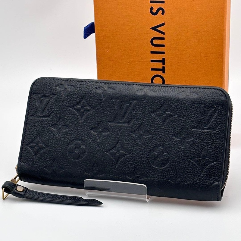 🎀Louis Vuitton Monogram 壓紋黑色長夾｜經典花紋✦fufu style 精品✦ 氣質款錢包.皮夾-5