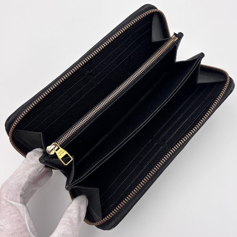 🎀Louis Vuitton Monogram 壓紋黑色長夾｜經典花紋✦fufu style 精品✦ 氣質款錢包.皮夾-39