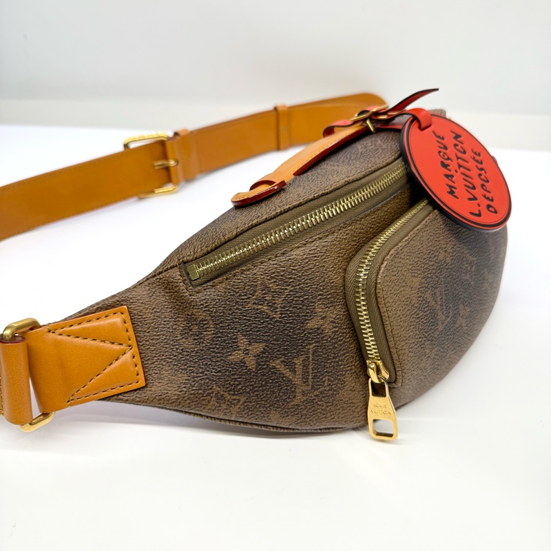 LOUIS VITTION Rush Bumbag 做舊老花紅圓牌胸口包 M11539-12