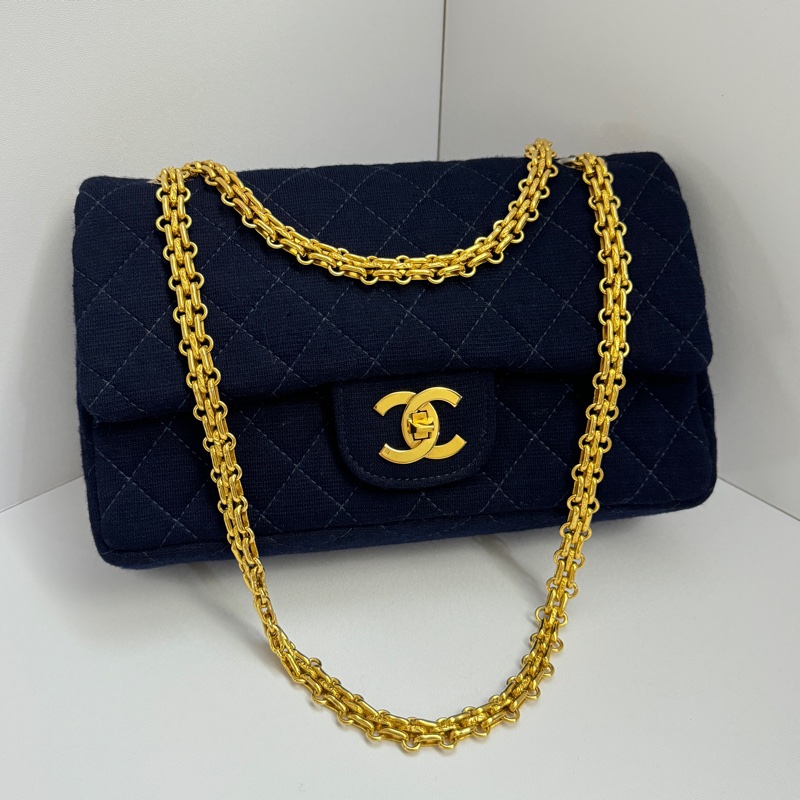 （超～ 新～ 24K真黃金鏈條） Chanel CF23 雙翻蓋 經典包 專櫃33.5萬-24