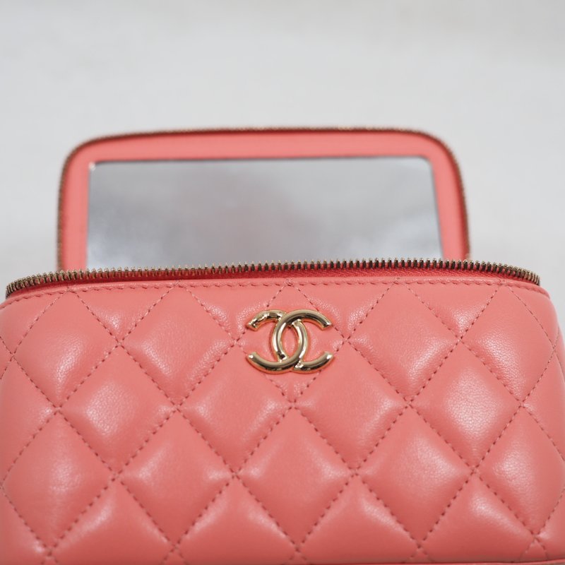 Chanel 22A 粉紅色長盒子-16