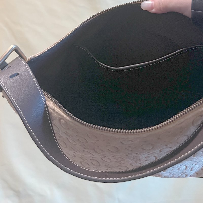 CELINE C Macadam 麂皮絨面米色肩背包手提袋 日本中古Vintage-2