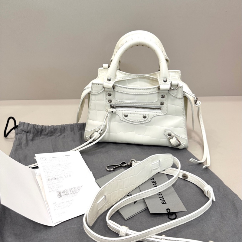 巴黎世家Balenciaga 機車包 Neo Classic City 白-0