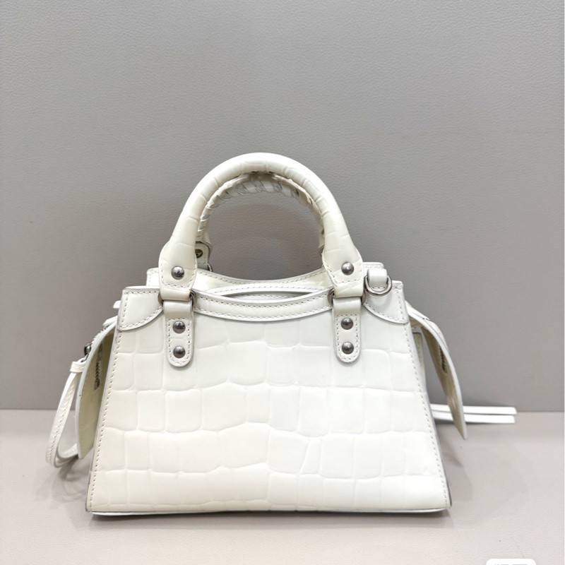 巴黎世家Balenciaga 機車包 Neo Classic City 白-3