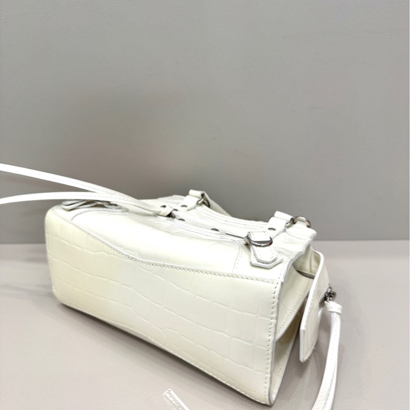 巴黎世家Balenciaga 機車包 Neo Classic City 白-6