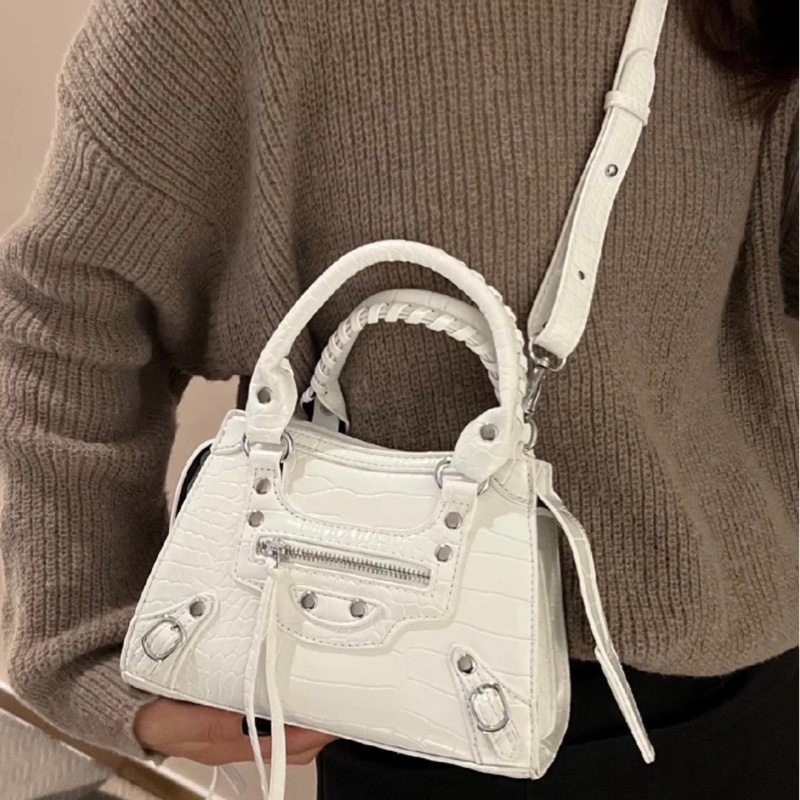 巴黎世家Balenciaga 機車包 Neo Classic City 白-8