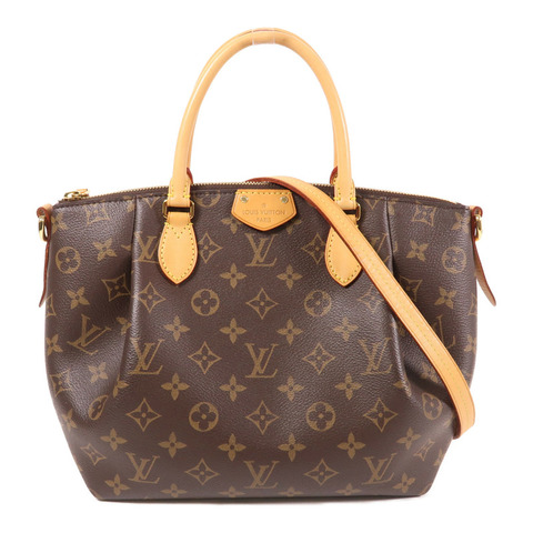 LOUIS VUITTON Monogram Turenne PM金扣手挽肩背兩用袋棕色