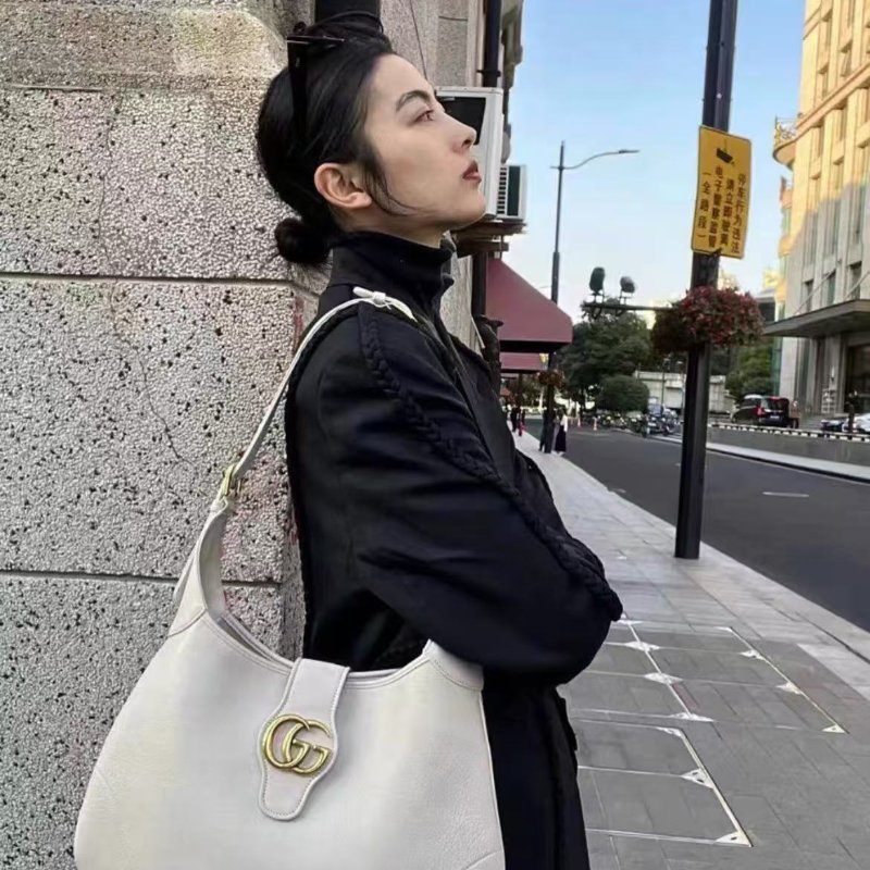 GUCCI Aphrodite 腋下包 HOBO包中號 39*2*38cm 99新 配件塵袋-0