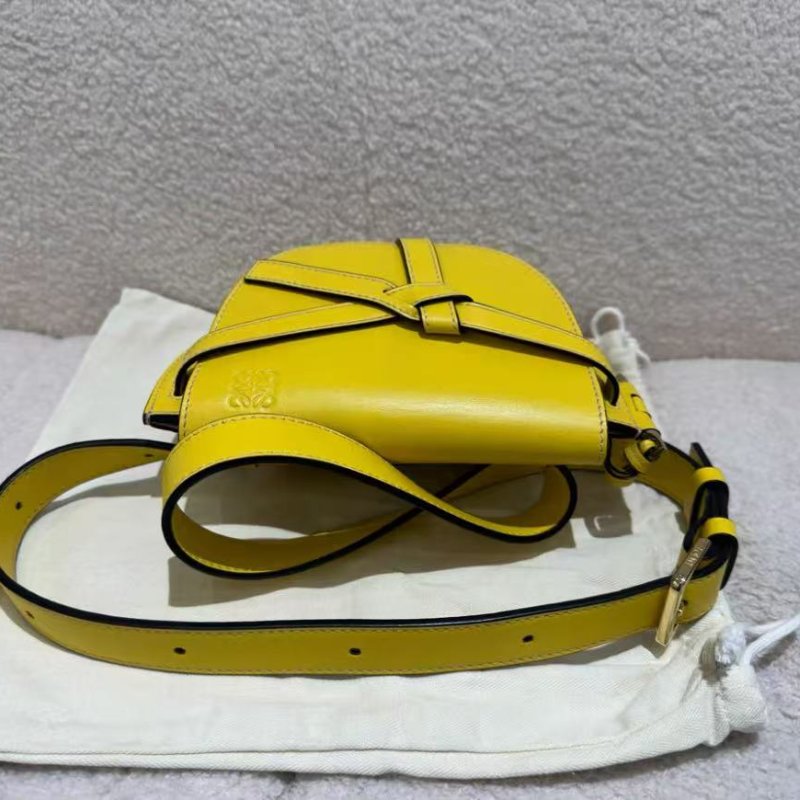 Loewe gate 腰包 檸檬黃 99新 配件塵袋-2