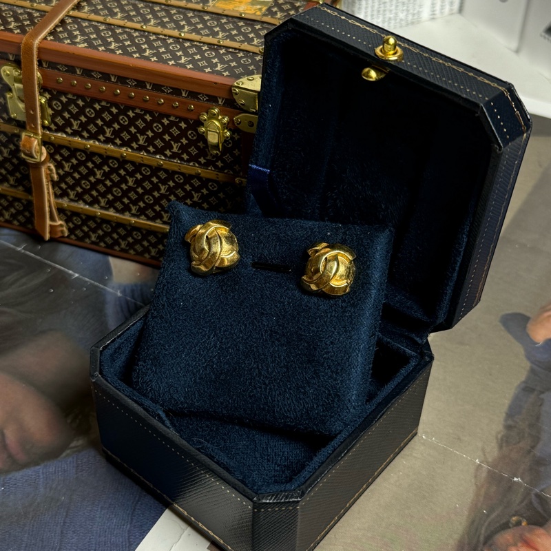 Chanel 香奈兒中古小金球耳環 ✨耳夾式-0